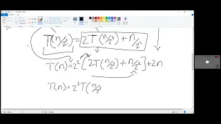 Merge Sort Recurrence Repeated Substitution