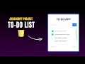 Create To-Do List App Using HTML CSS And JavaScript JavaScript Projects 2024