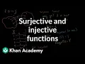 Surjective onto and injective one-to-one functions Linear Algebra Khan Academy