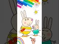 Download Lagu Draw Peppa Pig Rabbits Simple | Draw Mummy Rabbit Easy Tutorial 🌈🐰 #peppapig #short #rabbit #summer