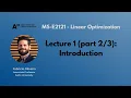 MS-E2121 - Linear Optimization