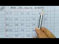 How to write the Missing Numbers