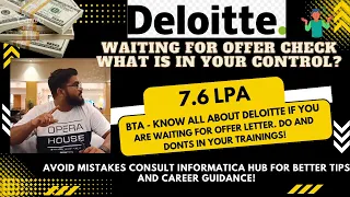 Deloitte Business Technology Analyst 7 6 LPA Complete Details on Do and Don ts in Trainings