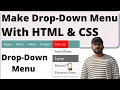 How to Make Dropdown Menu With HTML CSS Bangla Tutorial Create Dropdown Menu In CSS HTML Bangla