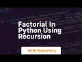 factorial in python using recursion