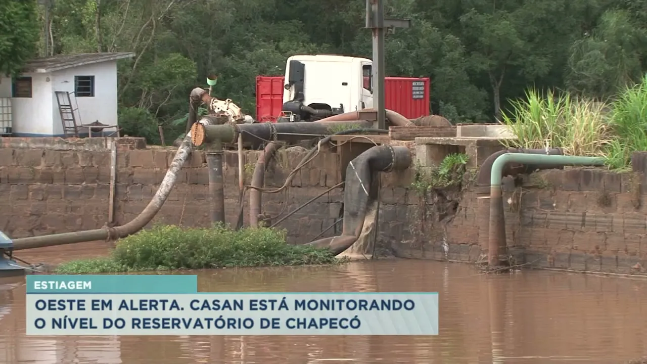 Estiagem: Oeste de SC está em alerta, Casan está monitorando o nível do reservatório de Chapecó