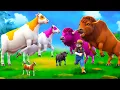 Download Lagu 2 Color Cows vs 2 Color Bison! Epic Farmyard Battle Begins – Who Will Win?