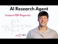 This Research AI Agent Creates INSTANT PDF Reports Free Template