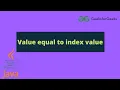 Print element when Value equal to index value in an array Array Java