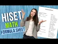 HiSET Math Formula Sheet Explained
