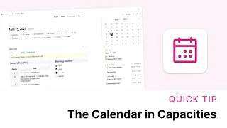 Capacities Calendar Tour 2025