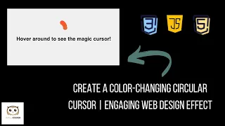Create Color-Changing Circular Cursor using HTML CSS JS Engaging Web Design Effect No Talking