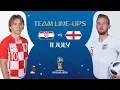 LINEUPS – CROATIA v ENGLAND - MATCH 62 @ 2018 FIFA World Cup™