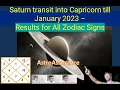 Saturn transit into Capricorn till January 2023 and its results for all Zodiac signs