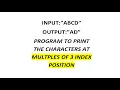 How To Print The Characters at Prime Index Position