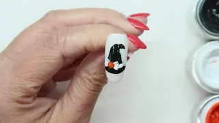 Witch Hat nail art tutorial for Halloween using Akzentz Gel Play