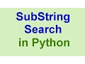 Python Tips Tricks String Search SubString Search
