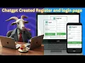 Chatgpt created Registration and Login Page No Coding Required