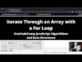 Iterate Through an Array with a For Loop Basic JavaScript freeCodeCamp tutorial