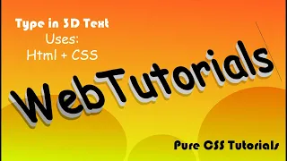 3D Text Typing Effects Using CSS Only - Pure CSS Tutorial Web Tutorials