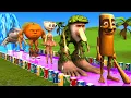 Download Lagu Long Slide Game With Elephant Gorilla Buffalo Hippopotamus Tiger 3d Animal Game Funny 3d Animals