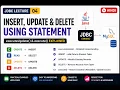 JDBC Lecture 4 INSERT UPDATE DELETE Using Statement executeUpdate execute Hindi
