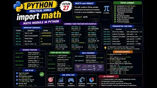 Python Math Module import math Explained Complete Guide Lecture 27
