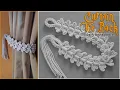 DIY Macrame Curtain Tie Back Wavy Leaves Pattern Macrame Tutorials
