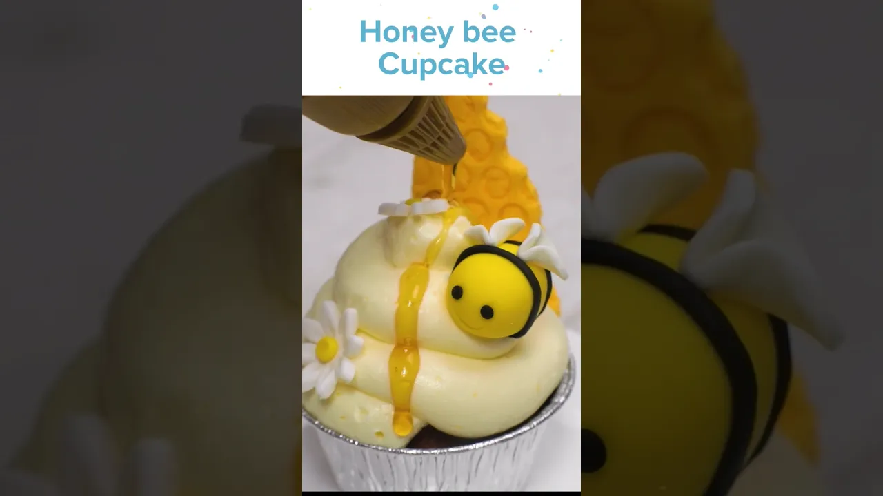 Honey Bee Cupcake #Shorts #viralshorts #cupcakes