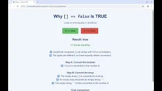 JavaScript 27 Why false Is TRUE