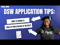 DSW TIPS How to Choose your area of interest
