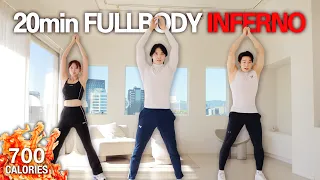 딱 20분! 오늘 치 칼로리 싹 다 털어드립니다 20min FULLBODY inferno workout