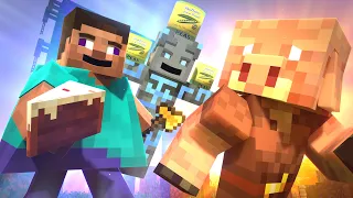 Nether VS Overworld - BLOOPERS (Alex & Steve Legends)