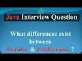 What differences exist between Iterator ListIterator JAVA INTERVIEW QUESTIONS AND ANSWERS