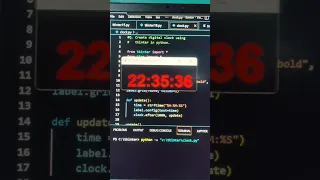 Create a digital clock in python VS Code