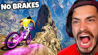 Biking Down a Mountain With NO BRAKES (Descenders)