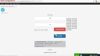 How to use Open Time Clock product 2008 web based time clock software system attendance app