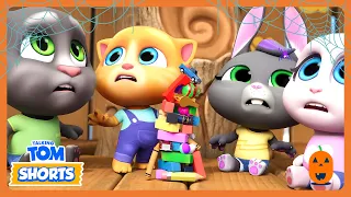 TREE HOUSE JENGA! 😱 🚨 🎃 - Talking Tom Shorts - Happy Halloween! 🎃