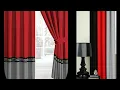 Modern Stylish Black And Red Curtains for Living Room Ideas 2023