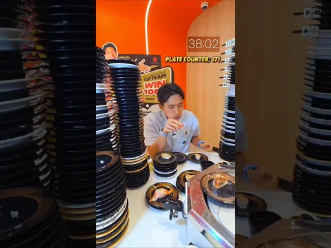 201 PLATES OF SUSHI EATEN IN 50 MINS?! | NEW WORLD RECORD! #foodchallenge