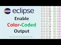 Eclipse Enable Color Coded Output