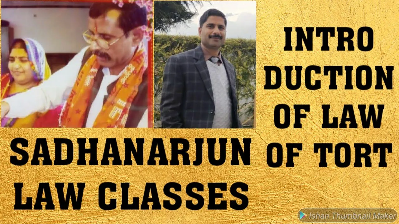 LAW OF TORT, INTRODUCTION OF LAW OF TORTS IN ONE LECTURE....