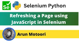 Refreshing a web page using JavaScript in Selenium Selenium Python