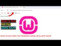 How to Run PHP File Using Localhost WAMP