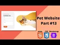 Responsive Contact Us Page Design using Html CSS HTML Responsive Web Page Design - Pet website