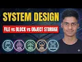 44 Block vs File vs Object Storage Explained System Design Fundamentals