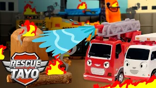 Feuerwehrwagen Frank! Die Schwerfahrzeuge stecken auf der Baustelle fest! | Tayo der Kleine Bus