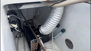 Measuring for a new sail and installing our Marine AC