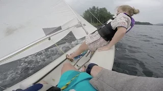 Laser 2 Sailing, A guy a girl and a small dog