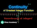 Continuity of greatest integer function Cont and diff Grade 12 Math Khan Academy